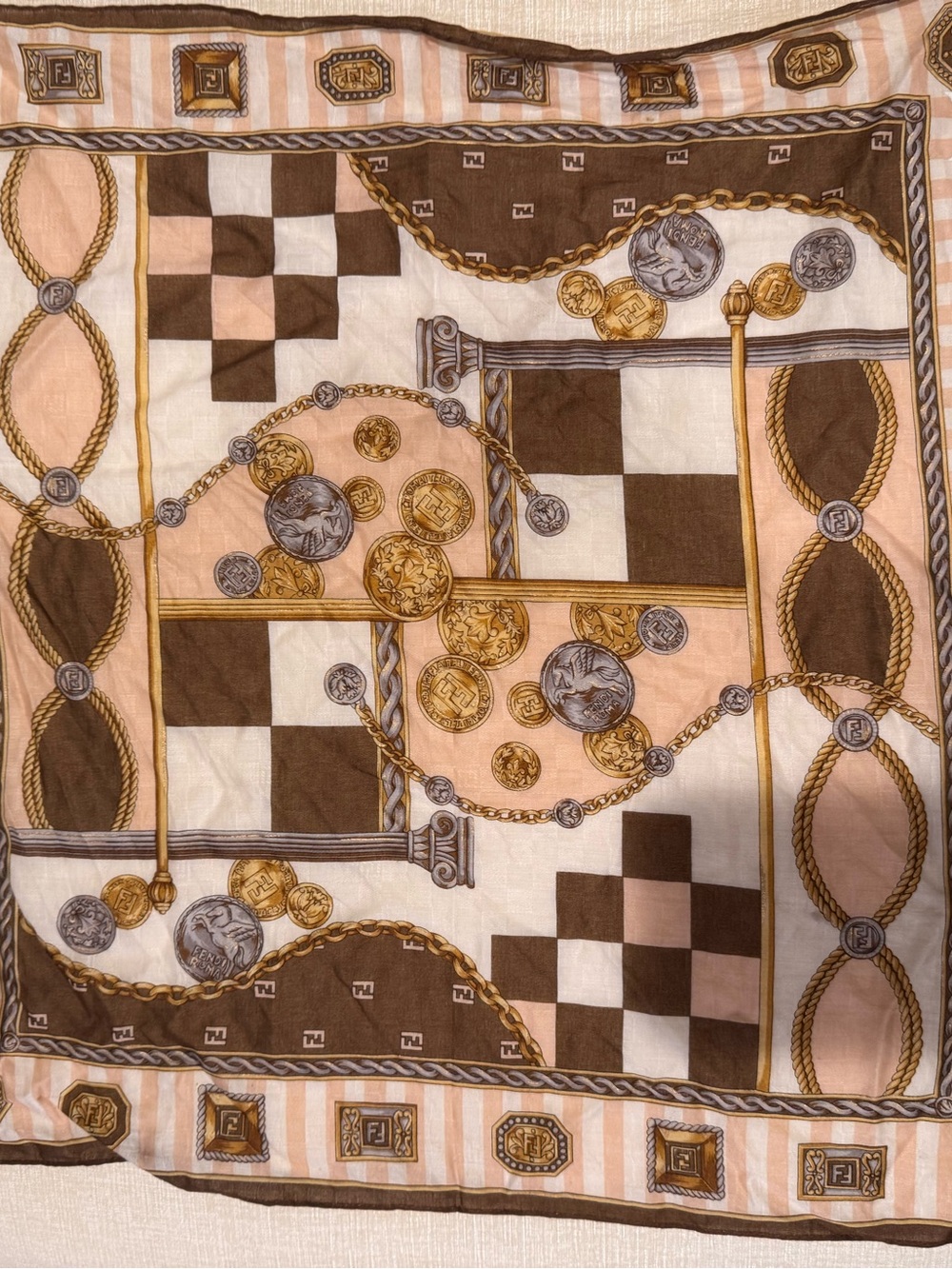 FENDI Scarf, cotton, Like new